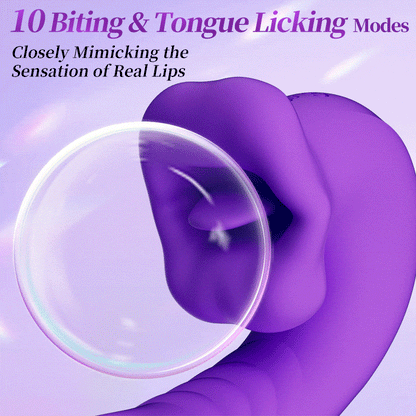 Upgraded Mouth-Shaped Clit Tongue Licking Flapping G-spot Vibrator