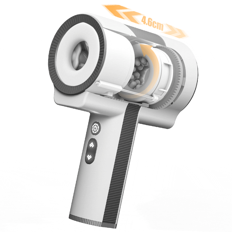 3IN1 Automatic 5 Thrusting Telescopic Rotation 7 Vibrations To Voyeurism Male Masturbator Opne-ended
