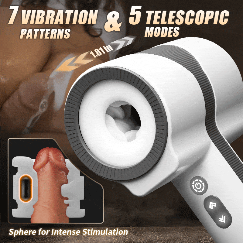 3IN1 Automatic 5 Thrusting Telescopic Rotation 7 Vibrations To Voyeurism Male Masturbator Opne-ended