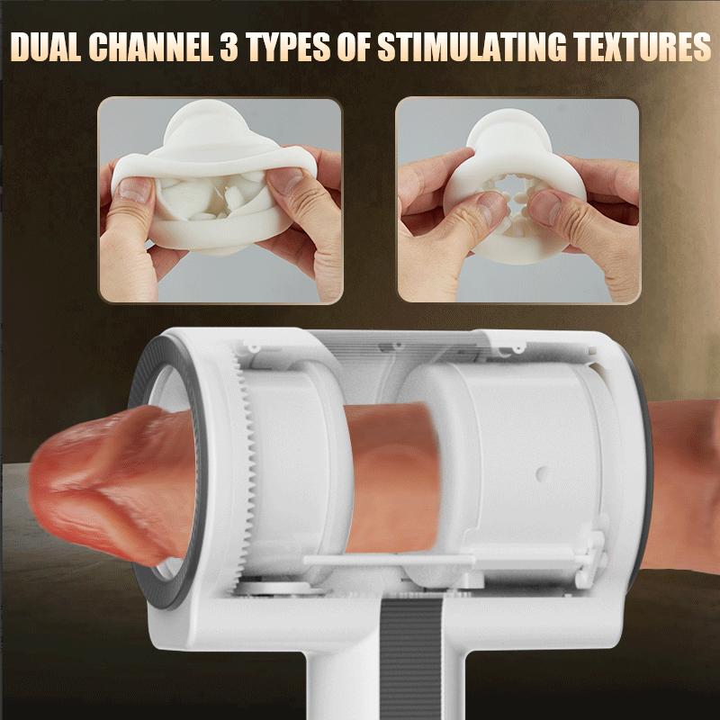 3IN1 Automatic 5 Thrusting Telescopic Rotation 7 Vibrations To Voyeurism Male Masturbator Opne-ended