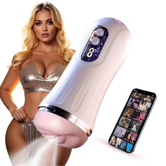 【4.72 IN Depth】 4D Cyberpunk 9 Vibration App Control Heating Masturbator Cup