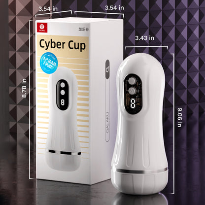 【4.72 IN Depth】 4D Cyberpunk 9 Vibration App Control Heating Masturbator Cup