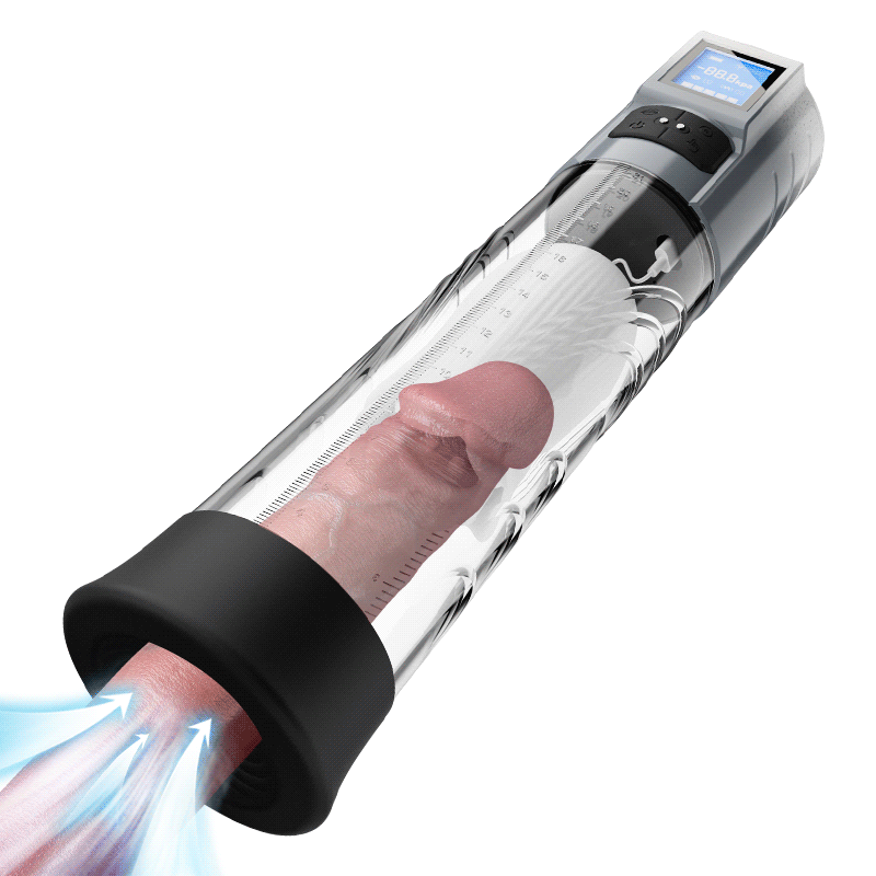 Electric Penis Enlarge Vacuum Pump 10 Vibrating & 6 Sucking Vacuum Penis Pump Male Penis Extender Automatic High-Vacuum Penis Enlargement Extend Pump, Air Pressure Device