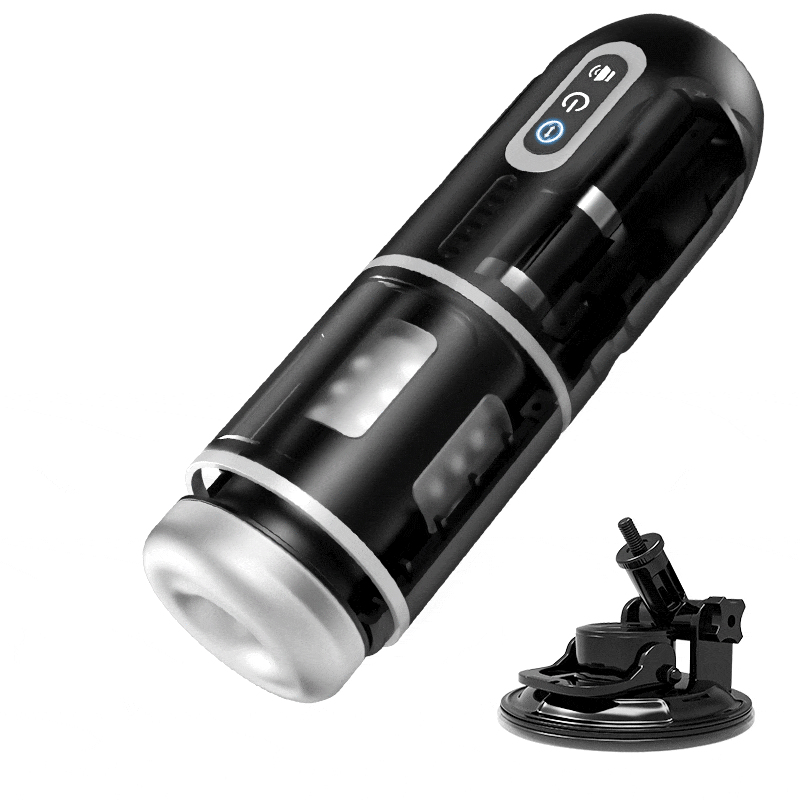 Handsfree 7 Thrusting Telescopic Rotation Automatic Male Masturbator with Suction Base
