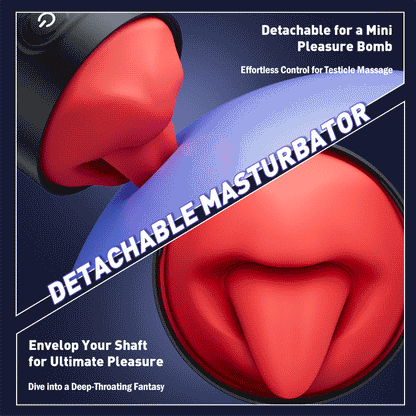 App Control Male Masturbator with 9 Tongue Licking & Vibration Modes