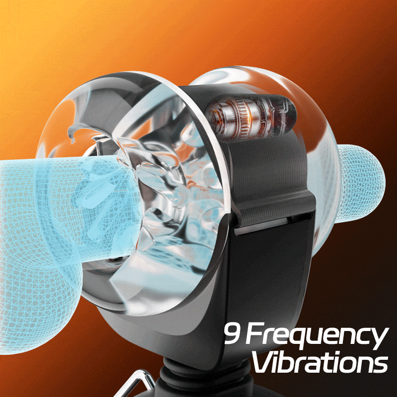 9 Vibration & Swing & Thrust Hands-Free Waist Strap-On Male Masturbator