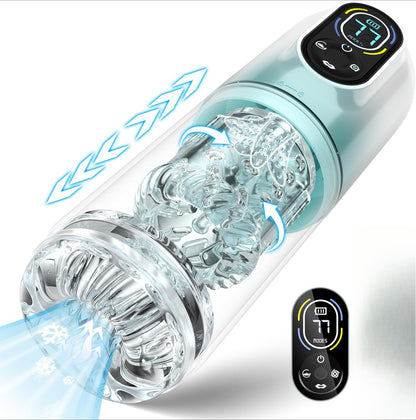 Automatic Male Masturbator Male Sex Toys, Sex Toys for Men Penis Pump with 7 Sucking & Vibrating & Thrusting & Rotating & Licking, Mens Sex Toy Adult Toys Blowjob Sex Machine Pocket Pussy Stroker