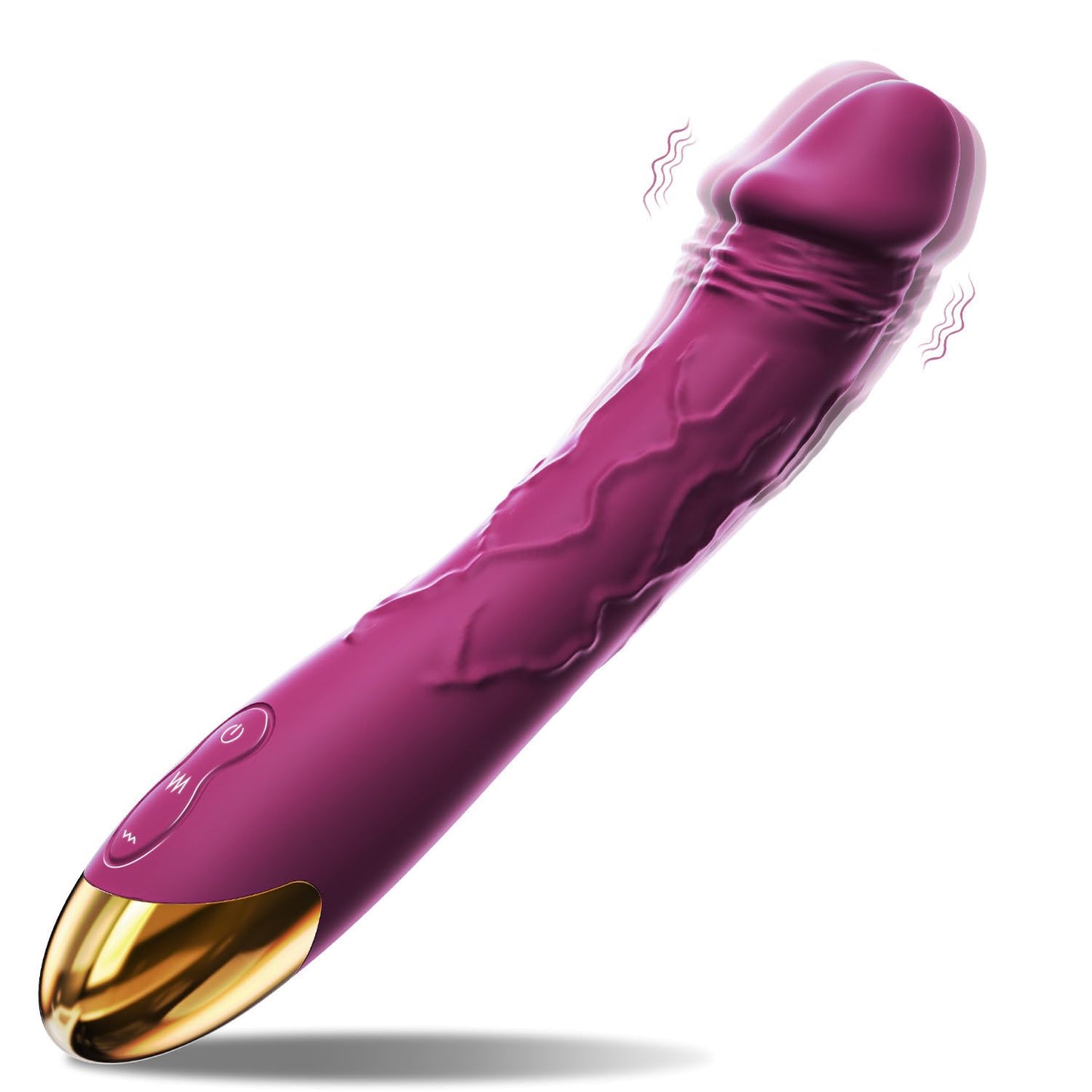 7.6 Inch Realistic Dildo Vibrator for Women，10 Powerful Vibration Modes for Clitoral and G-spot Stimulation, Waterproof Rose Adult Sex Toys for Women and Couples