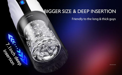 Electric Blowjob Penis Massager Sucker Sex Toy - Automatic Male Masturbator with 9 Modes Sucking Thrusting & Rotating for Men’s Pleasure, Milking Machine Cock Shower Stroker Masturbation Cup Dick Pump