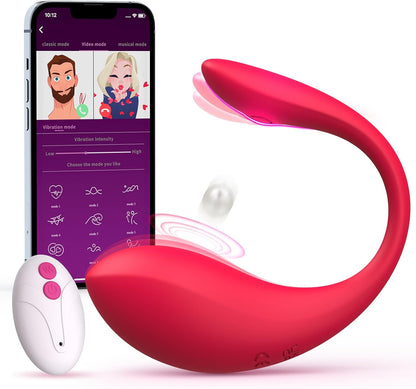APP & Remote Control Wearable Vibrator, Women Sex Toys with 9 Vibration Modes, Female Sex Toys for Women Vibrater Soft and Quiet, Long Distance Mini Vibrator Bullet Anal G Spot Adult Couples Sex Toy