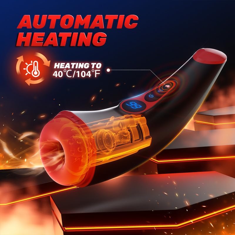 Sex Toys for Men Male Masturbator - APP Control Adult Toys Male Masturbators Penis Pump with 9 Sucking & 9 Vibrating, 3D Textured Sleeve Heating Blowjob Mens Sex Toy, LCD Display Pocket Pussy for Men