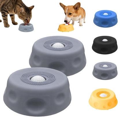 2pcs Dog Lick Bowl with Ball,Lick Ball Bowl for Dogs,Dog Licking Bowl with Rolling Ball,Slow Feeder Ball Bowl to Slow Pet Eating,Rolling Ball Dog Bowl Give Pet More Time to Enjoy Eating. (Blue-2pcs)