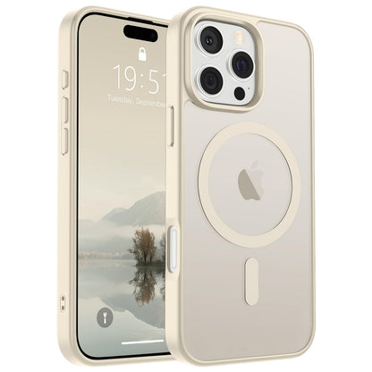 Magnetic for iPhone 14 Case & iPhone 13 Case (Compatible with MagSafe)(Military Grade Drop Protection) Translucent Matte Shockproof Phone Cover,Black