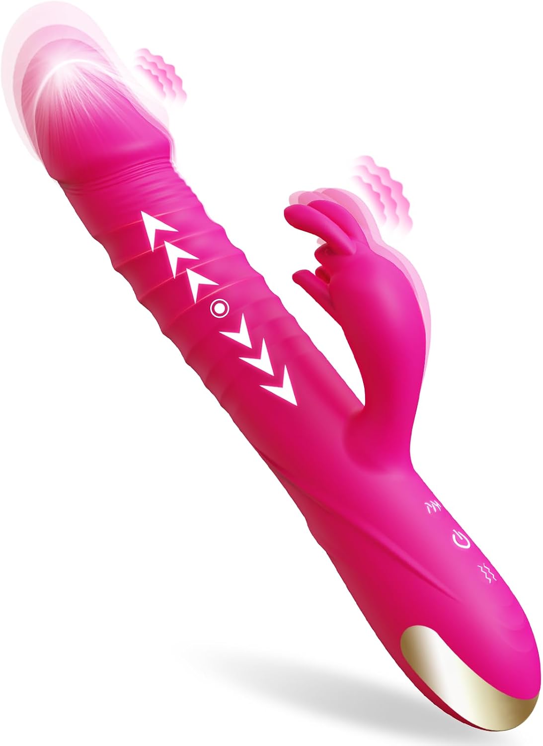 Thrusting Dildo Vibrators Sex Toys for Women - Dildos Adult Toys G Spot Rabbit Vibrator with 3 Thrust and 10 Vibrate Modes, Silicone Clitoral Stimulator Sex Toy for Solo and Couples Pleasure