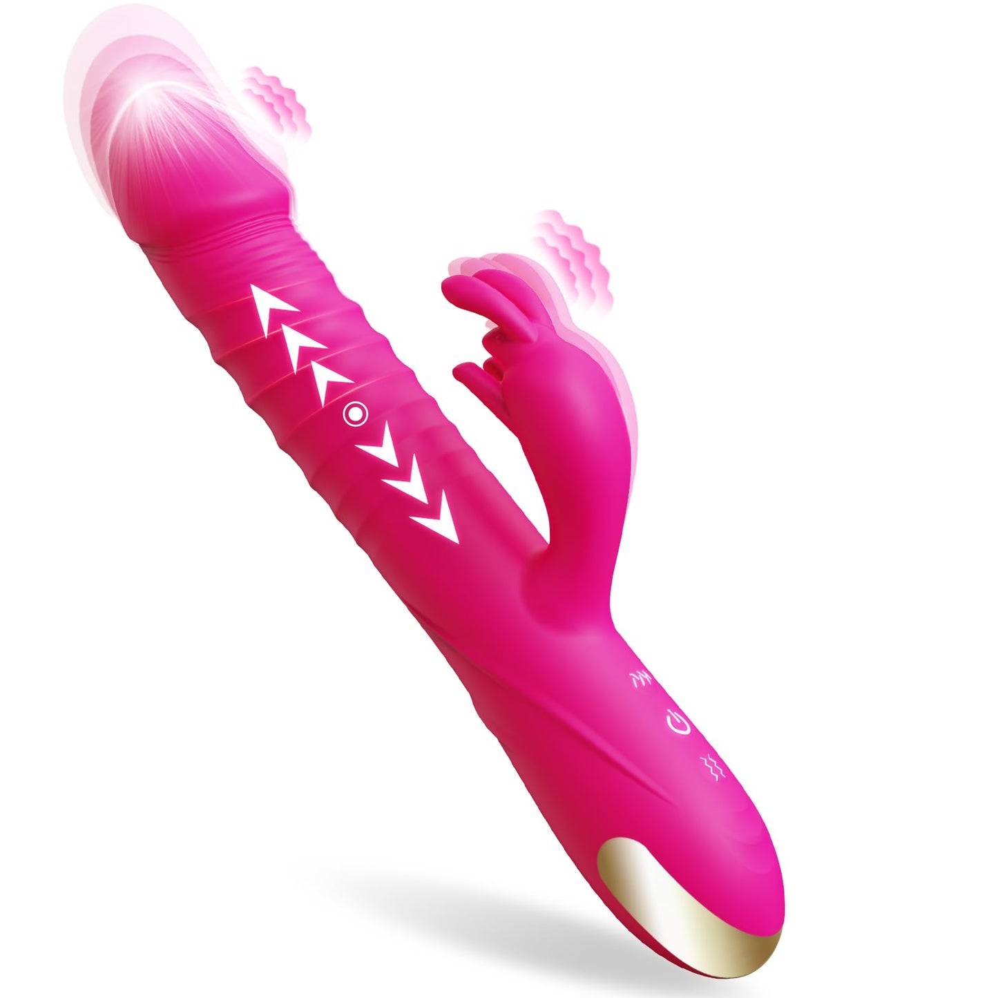 Thrusting Dildo Vibrators Sex Toys for Women - Dildos Adult Toys G Spot Rabbit Vibrator with 3 Thrust and 10 Vibrate Modes, Silicone Clitoral Stimulator Sex Toy for Solo and Couples Pleasure