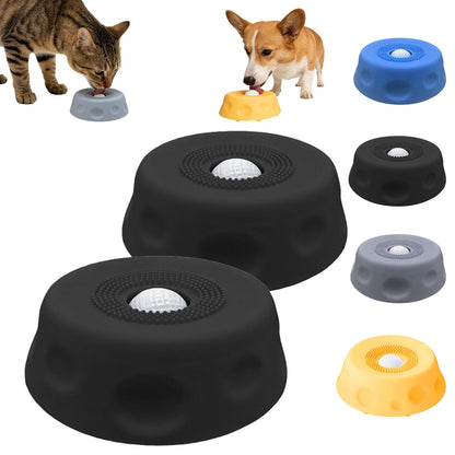 2pcs Dog Lick Bowl with Ball,Lick Ball Bowl for Dogs,Dog Licking Bowl with Rolling Ball,Slow Feeder Ball Bowl to Slow Pet Eating,Rolling Ball Dog Bowl Give Pet More Time to Enjoy Eating. (Blue-2pcs)