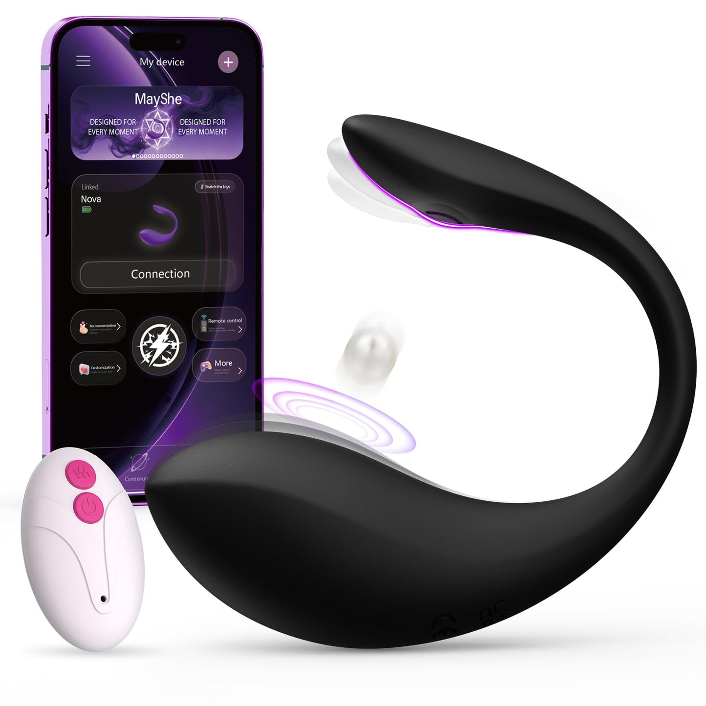 APP & Remote Control Wearable Vibrator, Women Sex Toys with 9 Vibration Modes, Female Sex Toys for Women Vibrater Soft and Quiet, Long Distance Mini Vibrator Bullet Anal G Spot Adult Couples Sex Toy