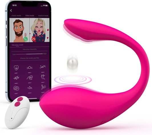 APP & Remote Control Wearable Vibrator, Women Sex Toys with 9 Vibration Modes, Female Sex Toys for Women Vibrater Soft and Quiet, Long Distance Mini Vibrator Bullet Anal G Spot Adult Couples Sex Toy
