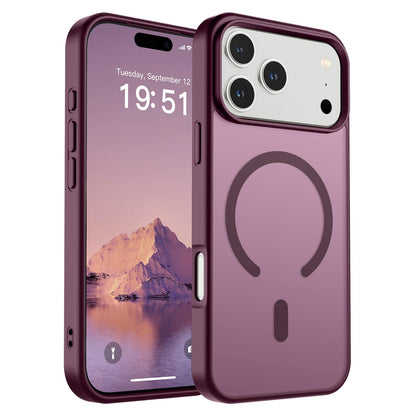 Magnetic for iPhone 14 Case & iPhone 13 Case (Compatible with MagSafe)(Military Grade Drop Protection) Translucent Matte Shockproof Phone Cover,Black