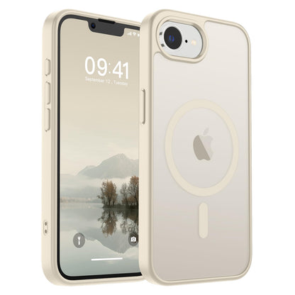 Magnetic for iPhone 14 Case & iPhone 13 Case (Compatible with MagSafe)(Military Grade Drop Protection) Translucent Matte Shockproof Phone Cover,Black