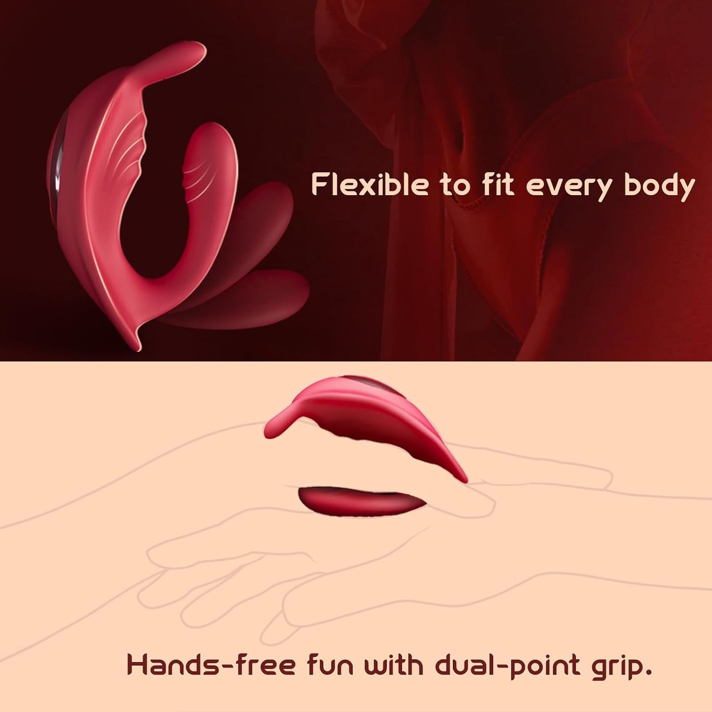 Couples App Remote Control Wearable Vibrator, Couple Women Adult Sex Toys, Long Distance Panty Vibrator with Rabbit Stimulator for G Spot Clitoral Penis Pleasure, Healexcer Female Kinky Sex Toy Game