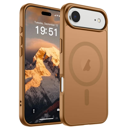 Magnetic for iPhone 14 Case & iPhone 13 Case (Compatible with MagSafe)(Military Grade Drop Protection) Translucent Matte Shockproof Phone Cover,Black