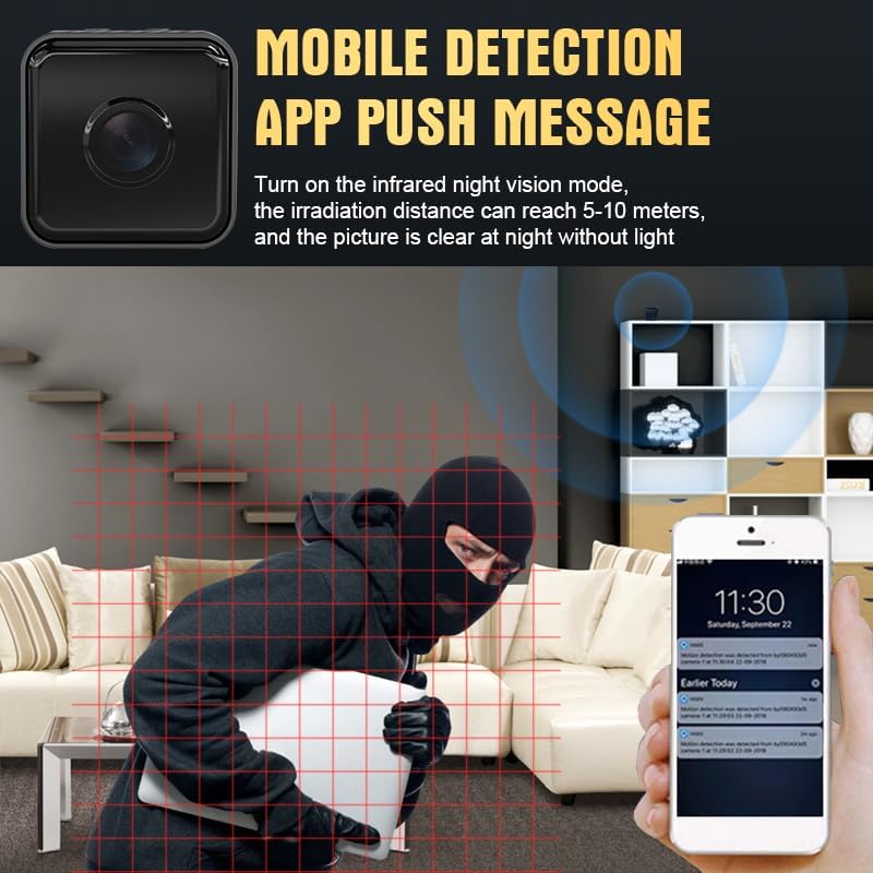 Mini Indoor Security Camera Wireless Home Small Outdoor WiFi Pet Cameras,2026 Upgraded Spy Tiny Nanny Cam, Wide Angle Night Vision,Home Indoor Outdoor Camara No Need WiFi Camaras For House Security