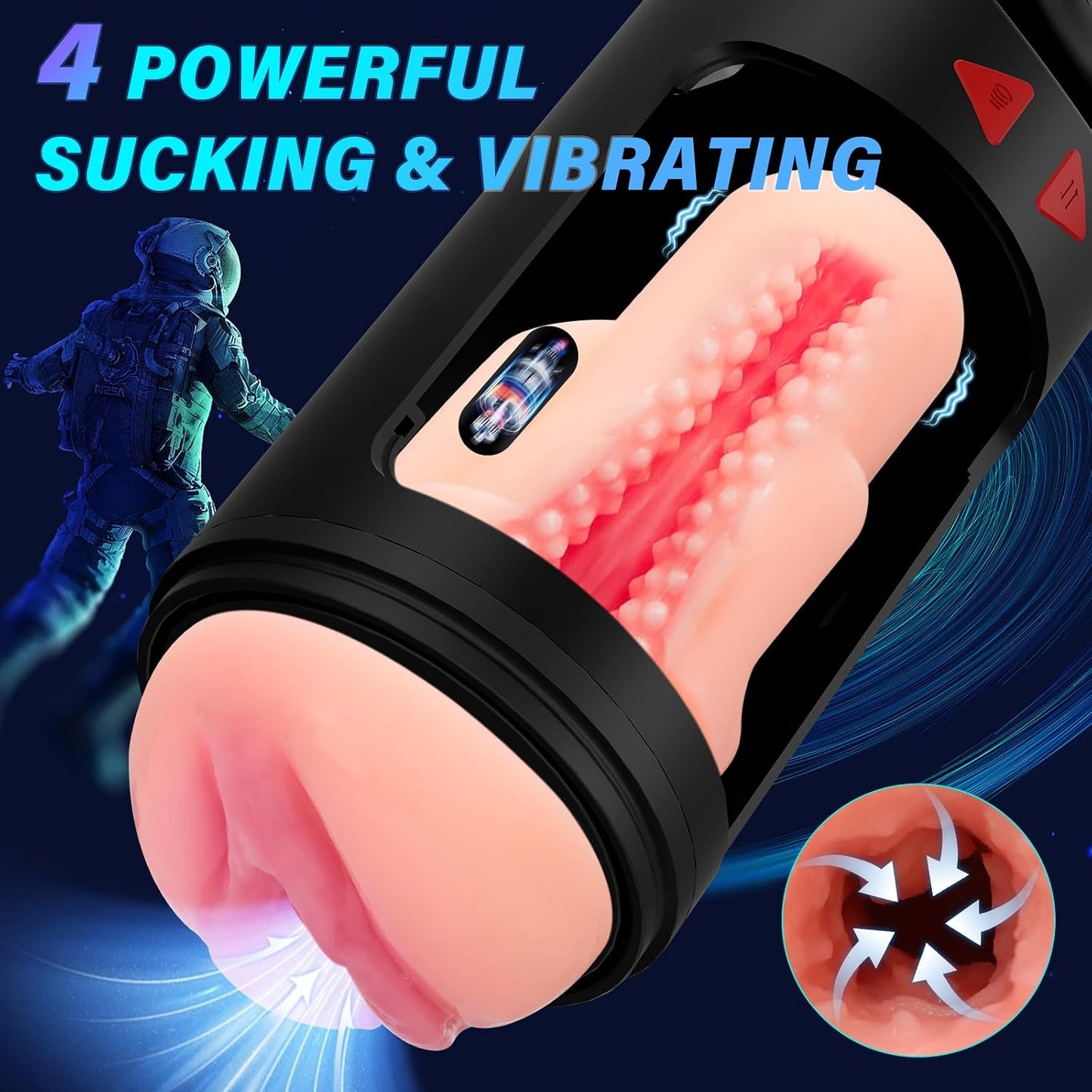 Sex Toys Automatic Male Masturbator - Adult Toys Penis Pump with 4 Sucking & Vibrating & Thrusting Modes, Sex Toys for Men Pocket Pussy Male Stroker for Penis Stimulation, Male Sex Toys LED Display