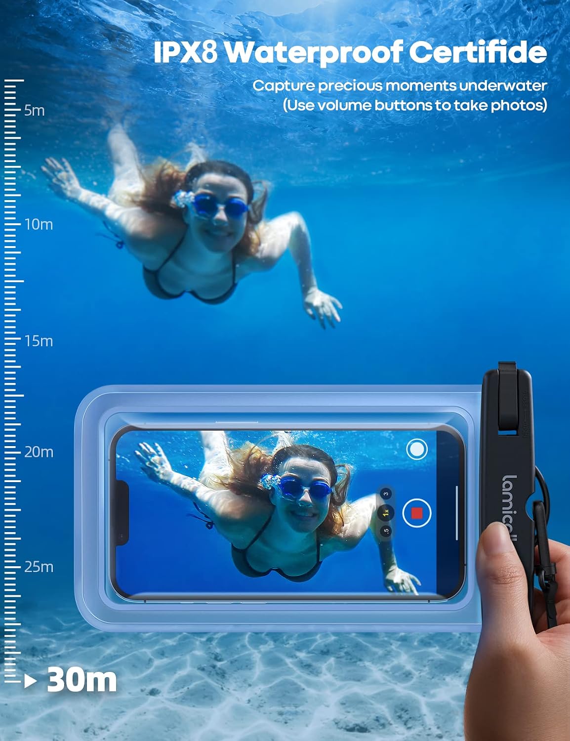 Waterproof Phone Pouch Case - [2 Pack] IPX8 Beach & Cruise Essentials, Touch Screen, Easy Lock, Cell Phone Dry Bag for iPhone 17 16 15 14 13 12 11 Pro Max Plus, Galaxy S25, fit 7" with Case