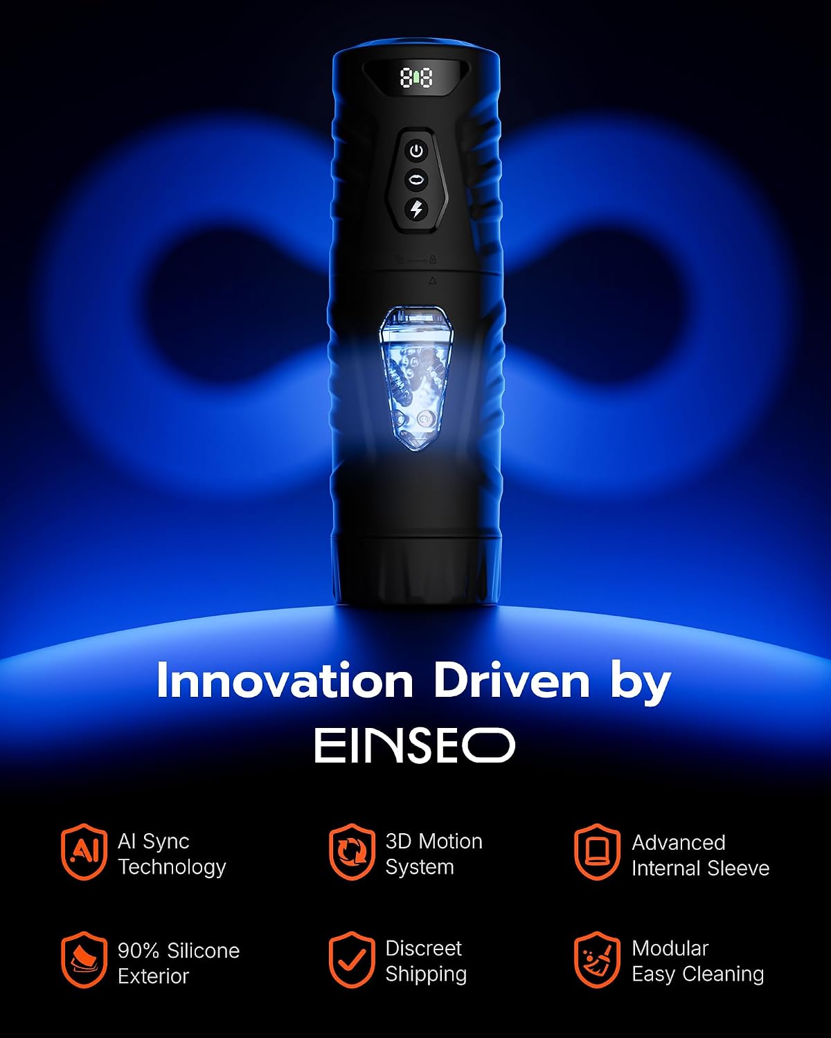 Male Masturbator Penis Pump, AI Sync Sex Toys for Men with 7 Thrusting & 360° Rotation, Up to 155 Strokes/Min, 7 Blowjob Suction Pocket Pussy, Silicone-Wrapped Adult Toy with Hands-Free Base