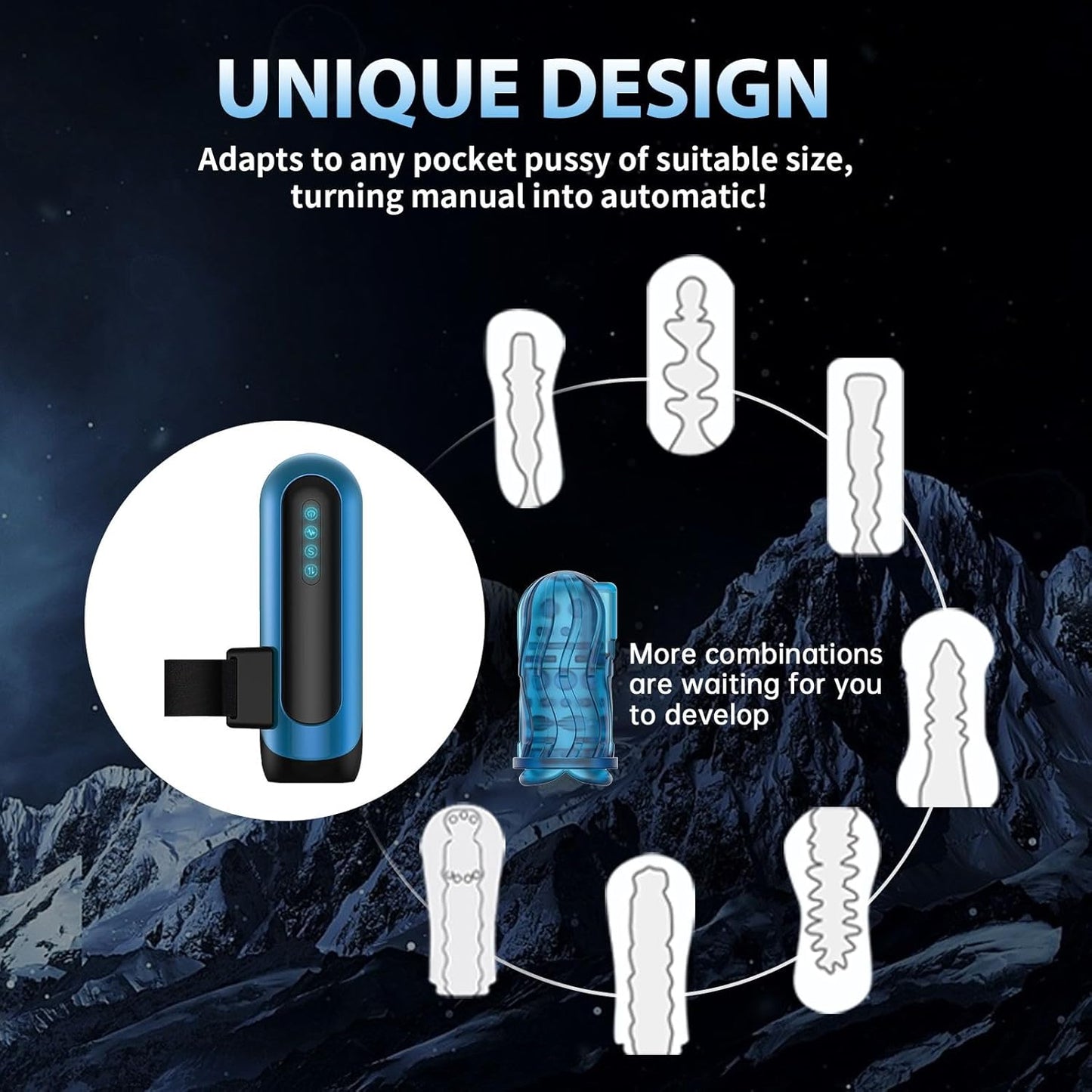 Sex Toys for Men Automatic Male Masturbator, Penis Pump with 7 Sucking & Roating & Licking Modes Fully Waterproof Blowjob Sex Toy for Men Pocket Pussy, Adult Male Sex Toy for Men