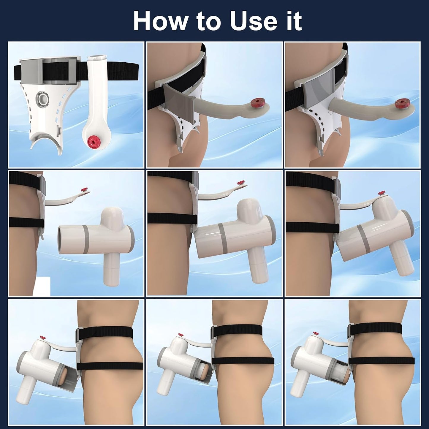 Automatic Lubricating Male Masturbator with Strap, Hands Free Thrusting Sex Toys for Men, Adult Pleasure Automatic Stroker, Masturbador para Hombre Blowjobsex Machine