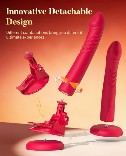 Sex Toys Thrusting Dildo Machine Vibrator - Detachable Riding Dildos Adult Toys with 10 Vibration Thrusting Modes, Adult Machine G Spot Clit Anal Toy with Removable Suction Cup and Base for Women Men