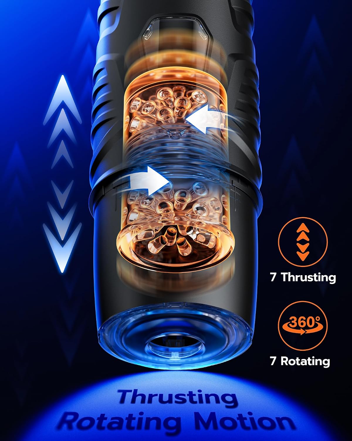 AI Sync Male Masturbator Sex Toys for Men - Adult Toy Male Sex Toys with 7 Thrusting & 7 Rotating Modes, Pocket Pussy Hands Free Sex Machine LCD Display with Visual Window & Mounting Base