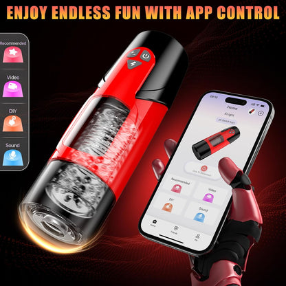 Sex Toys for Men Male Masturbator - Automatic Masturbators Cup with 7 Thrusting &Rotating Modes for Penis Stimulation, Electric Pocket Pussy Stroker, Adult Sex Toy with Suction Base