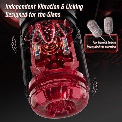 Male Sex Toys for Men - AI Sync Male Masturbator Stroker Adult Toys with 7 Thrusting Rotating 7 Licking & Vibrating Modes, Hands-Free Sex Machine Pocket Pussy with One-Click Burst Adult Toys