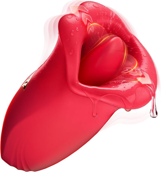 Adult Sex Toys Vibrator, Rose Toy, Rose Sex Stimulator for Women with 10 Vibration Modes and 10 French Kissing Modes, Tongue Sex Toy Vibrator, Clitoral Vibrator for Women, Adult Sex Toys