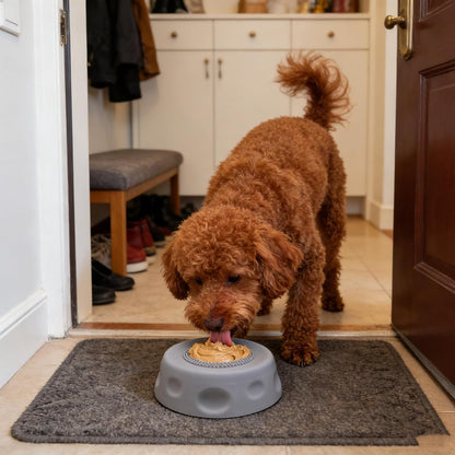 2pcs Dog Lick Bowl with Ball,Lick Ball Bowl for Dogs,Dog Licking Bowl with Rolling Ball,Slow Feeder Ball Bowl to Slow Pet Eating,Rolling Ball Dog Bowl Give Pet More Time to Enjoy Eating. (Blue-2pcs)