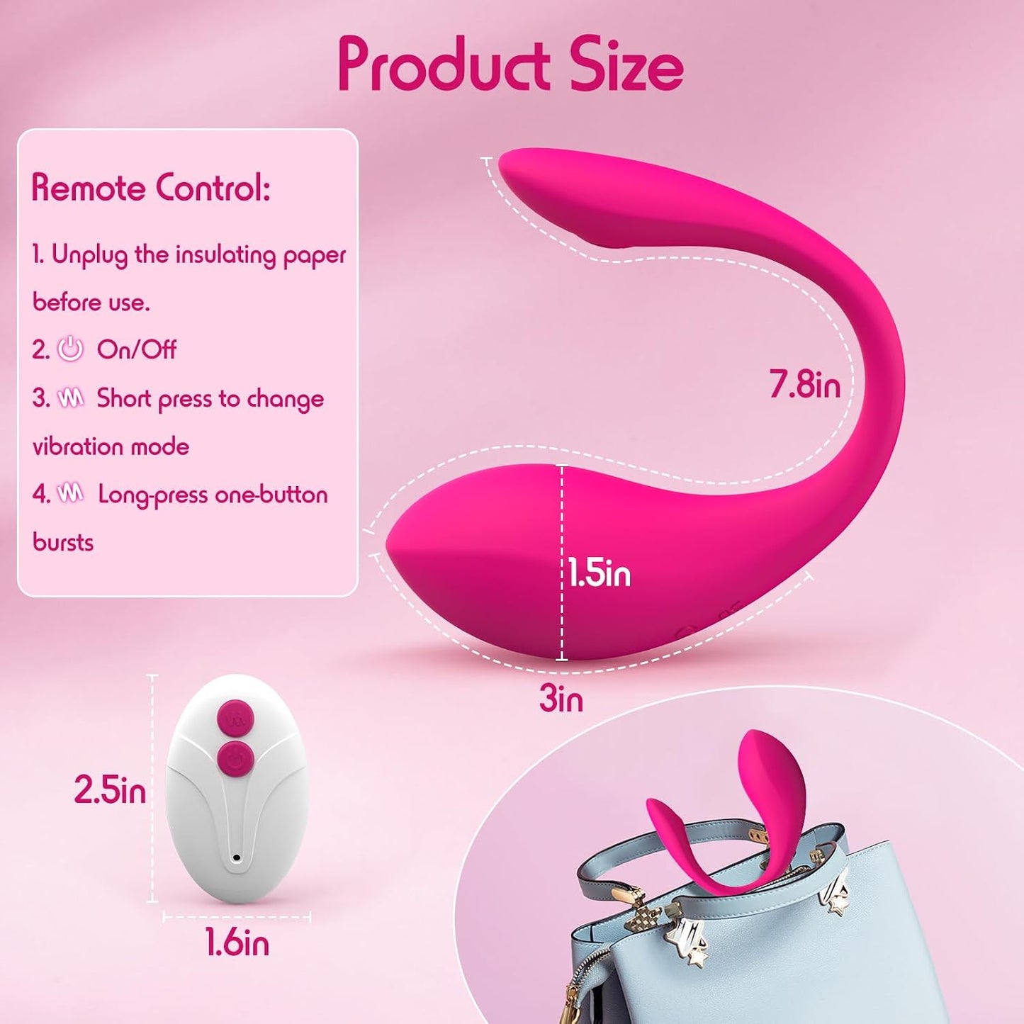 APP & Remote Control Wearable Vibrator, Women Sex Toys with 9 Vibration Modes, Female Sex Toys for Women Vibrater Soft and Quiet, Long Distance Mini Vibrator Bullet Anal G Spot Adult Couples Sex Toy