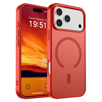 Magnetic for iPhone 14 Case & iPhone 13 Case (Compatible with MagSafe)(Military Grade Drop Protection) Translucent Matte Shockproof Phone Cover,Black