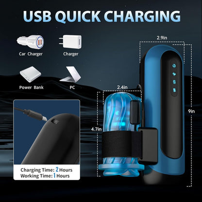 Sex Toys for Men Automatic Male Masturbator, Penis Pump with 7 Sucking & Roating & Licking Modes Fully Waterproof Blowjob Sex Toy for Men Pocket Pussy, Adult Male Sex Toy for Men
