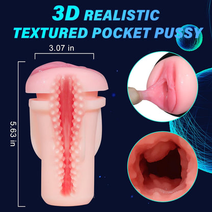 Sex Toys Automatic Male Masturbator - Adult Toys Penis Pump with 4 Sucking & Vibrating & Thrusting Modes, Sex Toys for Men Pocket Pussy Male Stroker for Penis Stimulation, Male Sex Toys LED Display