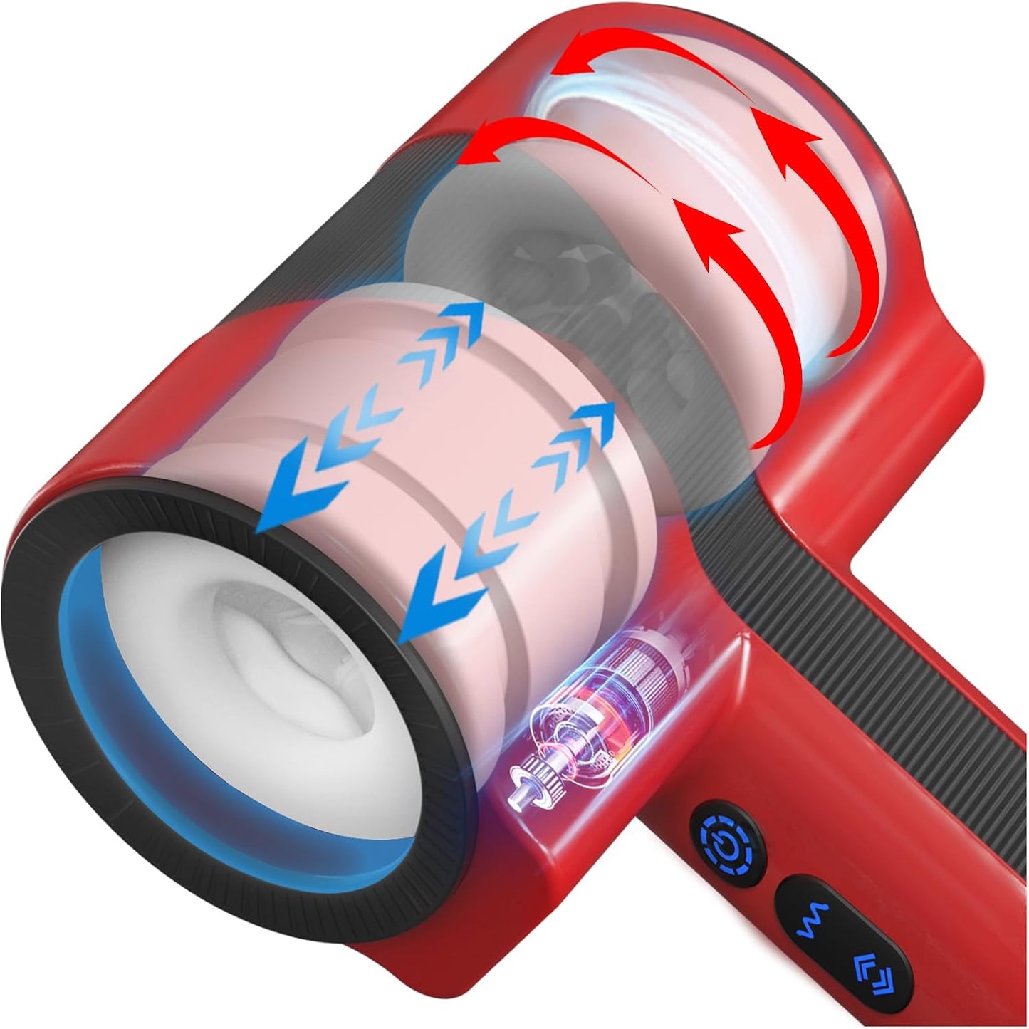 Male Masturbator Adult Sex Toys for Men - Dual-Sleeve Automatic Thrusting Rotating Vibrating Blowjob Sex Machine Oral Sex Toy Stroker Penis Vibrator, Mens Masturbators Cup Pocket Pussy for Men