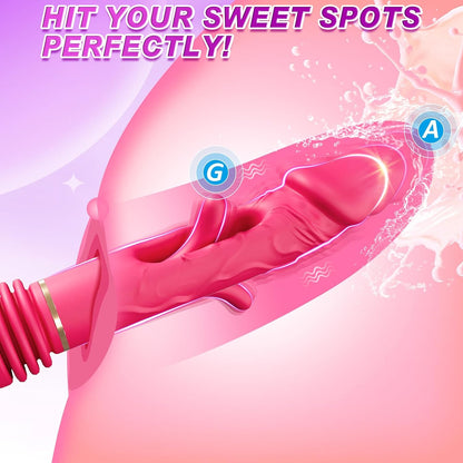 Adult Sex Toys Sex Machine - Thrusting Dildo for Women Couple Pleasure, Dildos Vibrator with Automatic Vibrating & Thrusting & Flapping, Womens Sex Toys Anal Dildo Machine Thrusting Vibrator