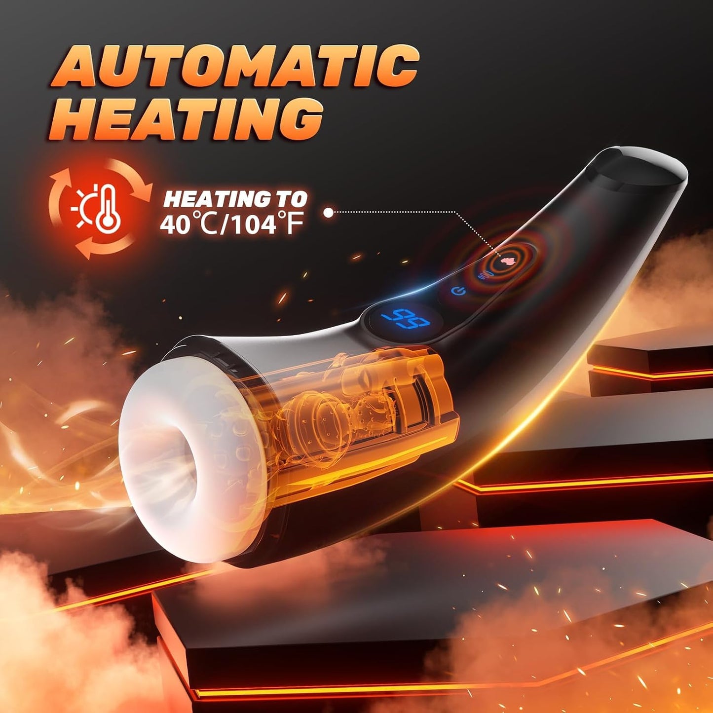 Sex Toys for Men Male Masturbator - APP Control Adult Toys Male Masturbators Penis Pump with 9 Sucking & 9 Vibrating, 3D Textured Sleeve Heating Blowjob Mens Sex Toy, LCD Display Pocket Pussy for Men