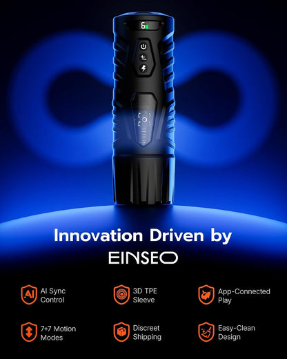 AI Sync Male Masturbator Sex Toys for Men - Adult Toy Male Sex Toys with 7 Thrusting & 7 Rotating Modes, Pocket Pussy Hands Free Sex Machine LCD Display with Visual Window & Mounting Base
