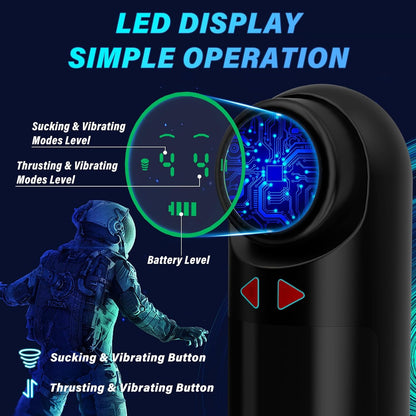 Sex Toys Automatic Male Masturbator - Adult Toys Penis Pump with 4 Sucking & Vibrating & Thrusting Modes, Sex Toys for Men Pocket Pussy Male Stroker for Penis Stimulation, Male Sex Toys LED Display