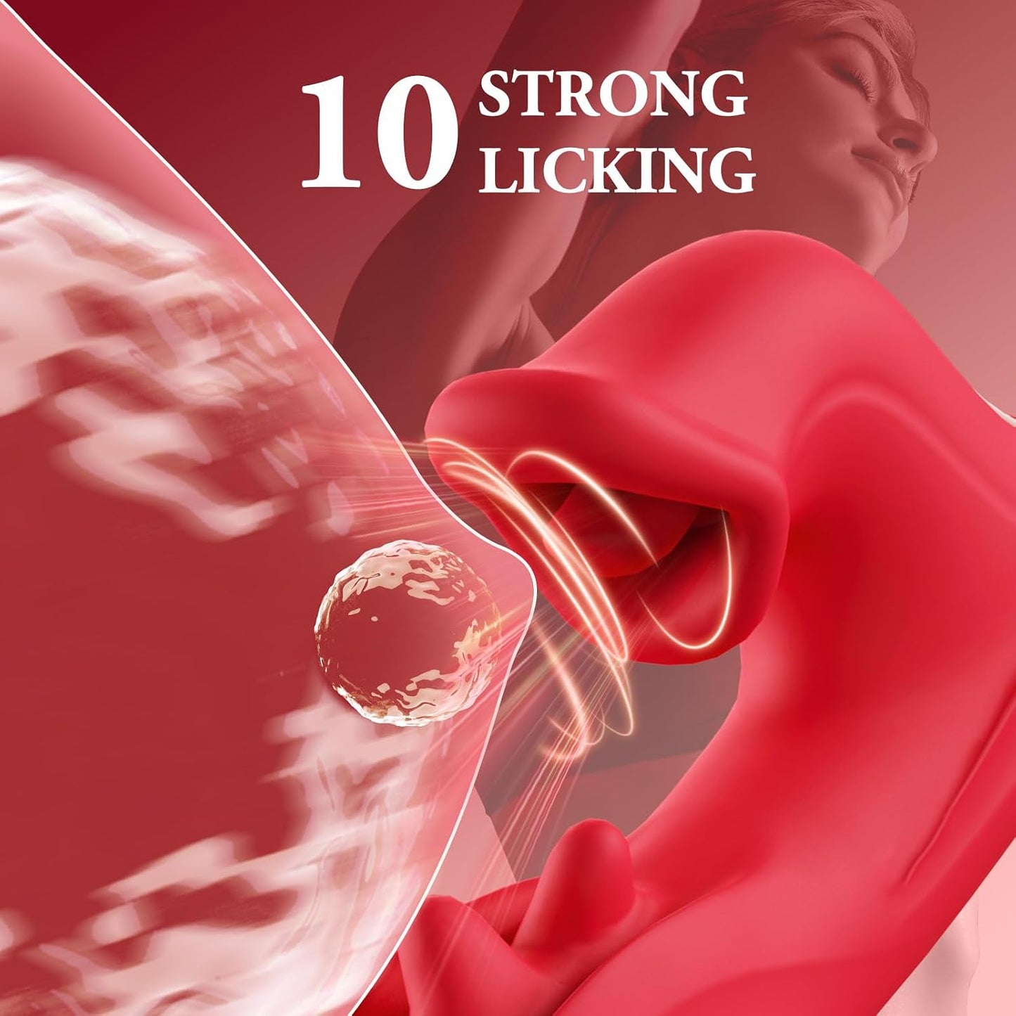 Thrusting Dildo Vibrator Women Sex Toys – Dildos Adult Sex Toy G Spot with Wiggle 10 Thrusting– Vibrating – Tongue Licking Modes, Rechargeable Rabbit Vibrators for Female Couples Games