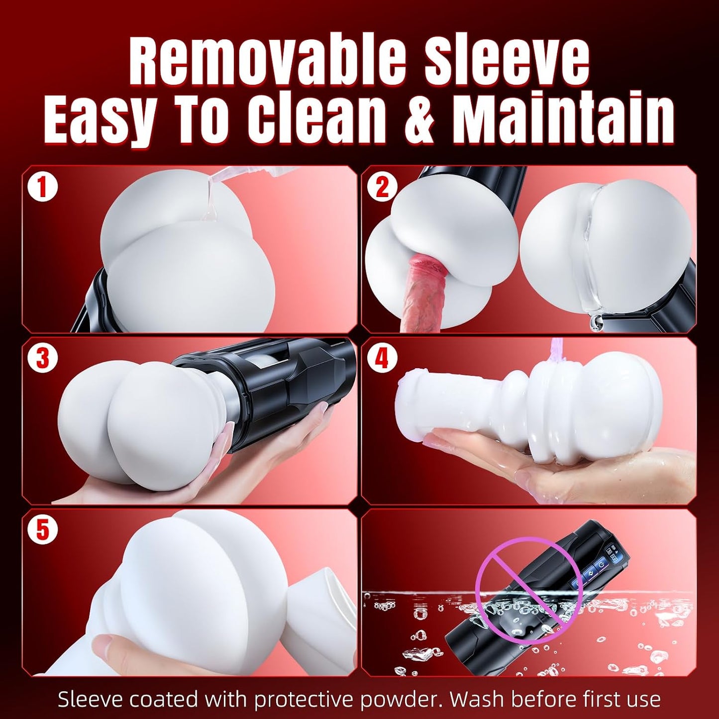 Male Masturbator Sex Toys for Men – Automatic Male Sex Toys with Realistic Ass Vagina 360° Heating 10 Vibration & 7 Thrusting Modes for Stroker, Pocket Pussy LCD Display Adult Toys