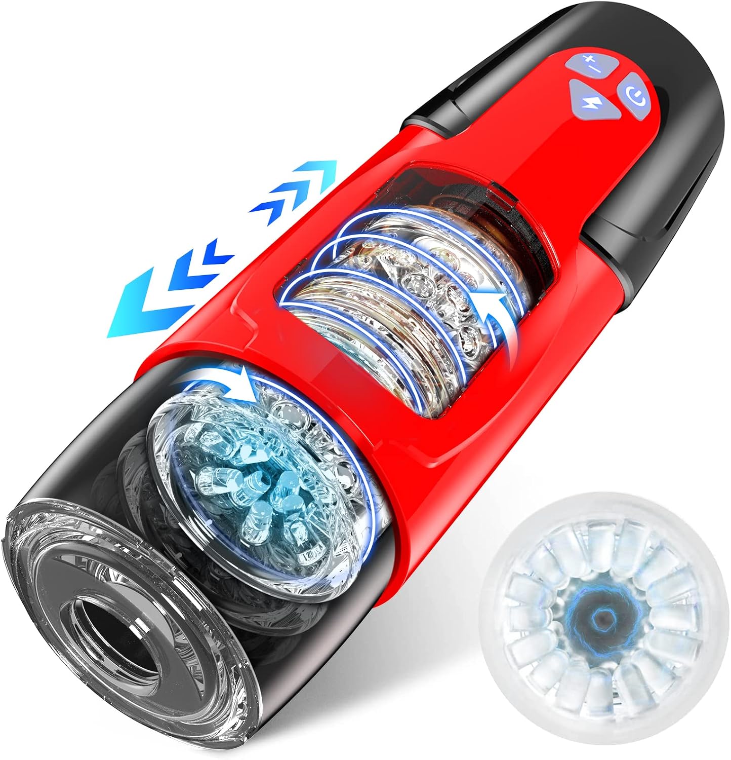 Sex Toys for Men Male Masturbator - Automatic Masturbators Cup with 7 Thrusting &Rotating Modes for Penis Stimulation, Electric Pocket Pussy Stroker, Adult Sex Toy with Suction Base
